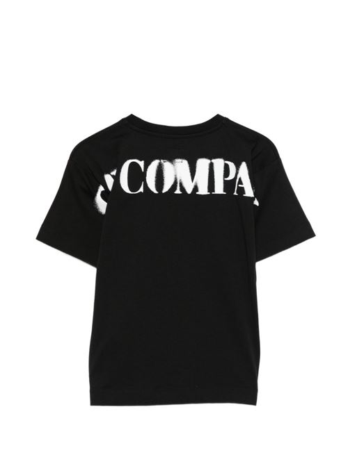T-shirt bambino CP Company nera maxi logo CP COMPANY kids | CUM00WLAA1760100